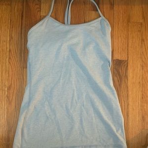 LULU LEMON POWER Y WORKOUT TOP. BUILT IN BRA